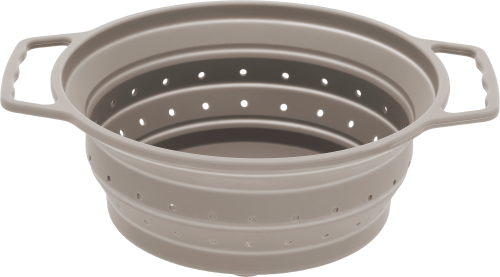 Berger Küchensieb faltbar Größe L (⌀ 25,5 cm) grau - Faltgeschirr und Faltschüsseln