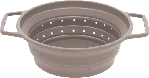 Berger Küchensieb faltbar Größe M (⌀ 22 cm) grau - Faltgeschirr und Faltschüsseln