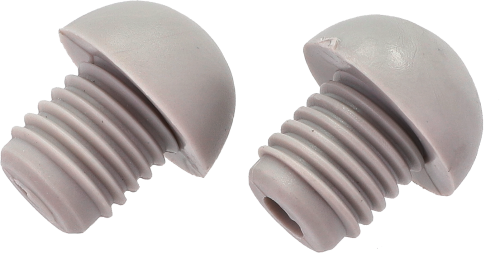 Berger Kunstoffkappen für Stühle im 2er Set grau 22 mm - Ersatzteile Möbel