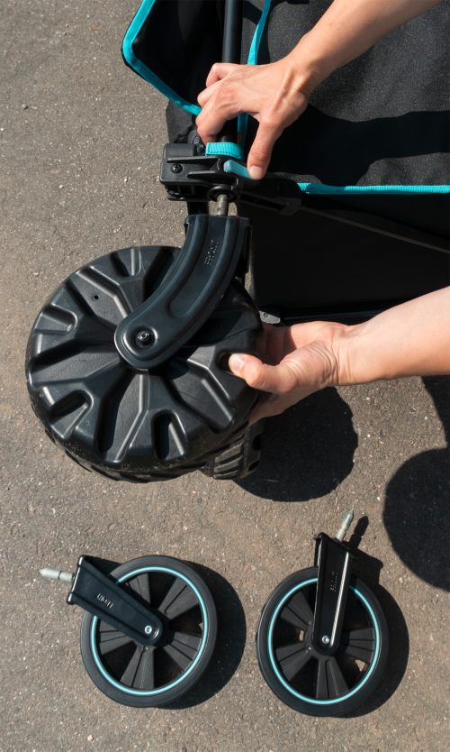 Berger Offroad Räder 4er Set für den Gelände Bollerwagen  - Ersatzteile Berger Bollerwagen