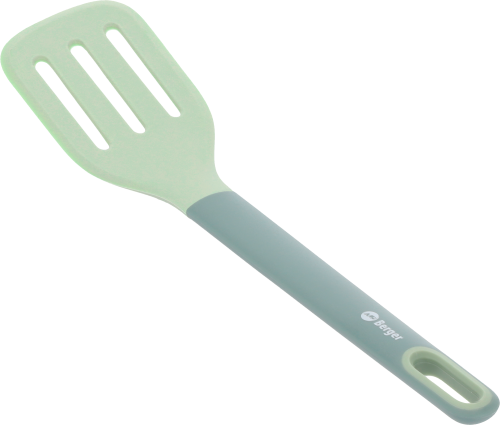 Berger Pfannenwender geschlitzt aus Silikon/Kunststoff grün - Kochbesteck
