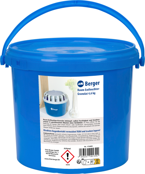 Berger Raum Luftentfeuchter Granulat Nachfüllpack im Eimer 4,6 kg - Luftentfeuchter & Luftreiniger