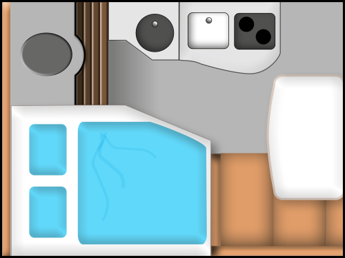 Berger Ready to go Bettdeckensystem 130/135x195/200 cm rechte Ecke braun - Decken