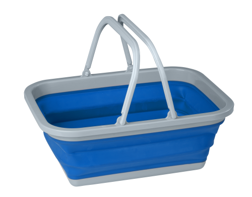 Berger Silikon Faltschüssel 16 Liter mit Henkel 46 x 34,2 x 18,4 cm - Spülhilfen