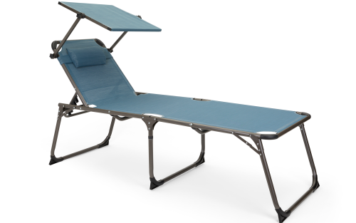 Berger Slimline Dreibein Sonnenliege persisch-blau - Liegen