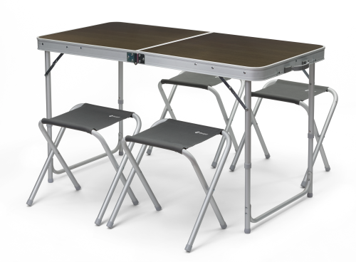 Berger Solo  + 4 Hocker Picknicktisch  60 x 120 cm  - Picknicktische