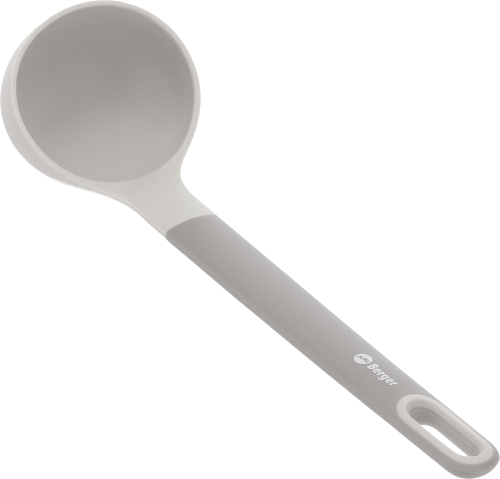 Berger Suppenkelle aus Silikon/Kunststoff grau - Kochbesteck