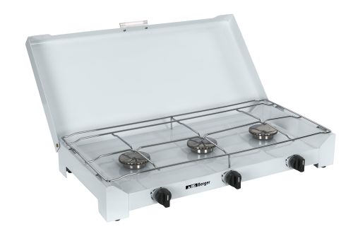 Berger Tambora 3-flammiger Gaskocher ohne Zündsicherung - Gaskocher