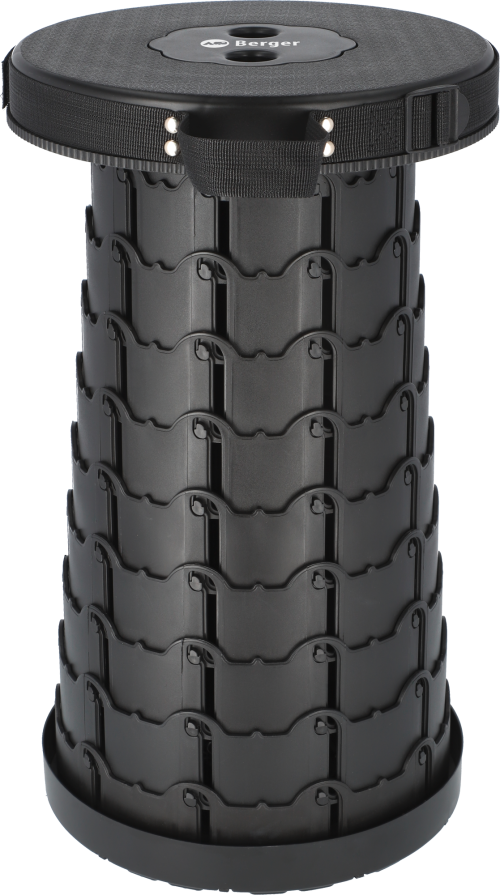 Berger Teleskophocker schwarz  - Campinghocker