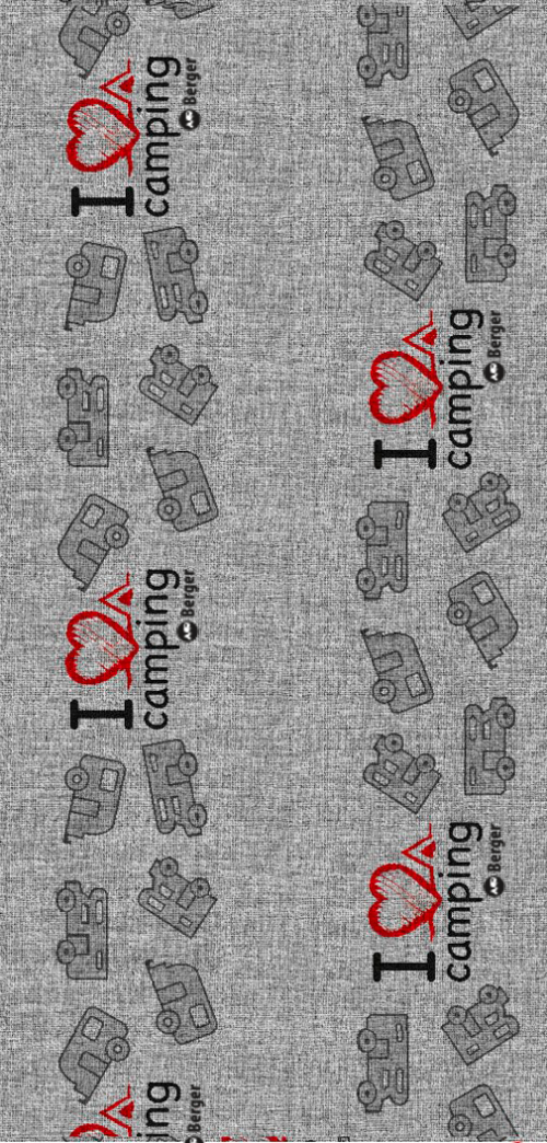 Berger Teppich-Läufer I love Camping 2.0 - Vorzeltteppich & Zeltboden