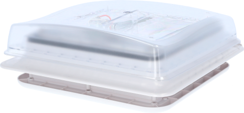 Berger Turbo Vent Dachhaube mit Ventilator 28 x 28 cm 12 V transparent  - Kühl unterwegs