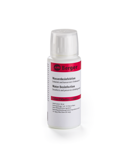 Berger Wasserdesinfektion (mit Chlor) für 1.000 l - Wassertankentkeimung & -reinigung