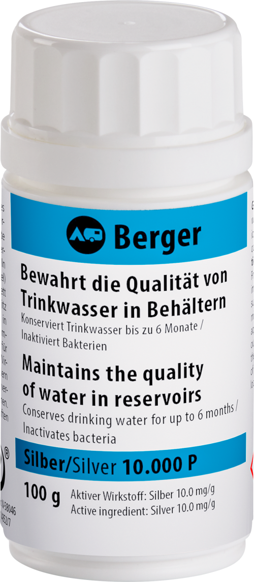 Berger Wasserkonservierung Silber (ohne Chlor) für 10.000 l - Für Autark-Camper & Abenteurer