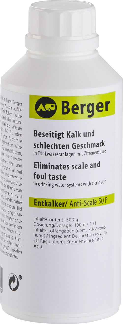 Berger Wassertankentkalker für 500 l - Wassertankentkeimung & -reinigung