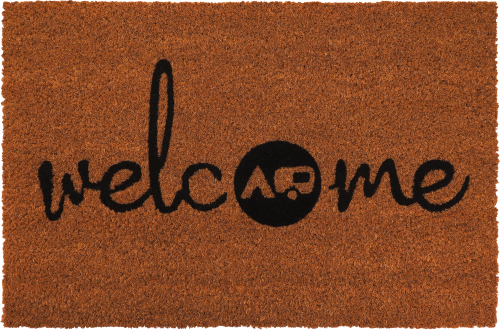 Berger Welcome black Kokos Fußmatte 60 x 40 cm - Vorzeltteppich & Zeltboden