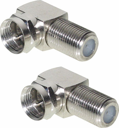 Berger Winkeladapter F-Stecker/F-Buchse 2er Set 90 Grad - Sat-Zubehör
