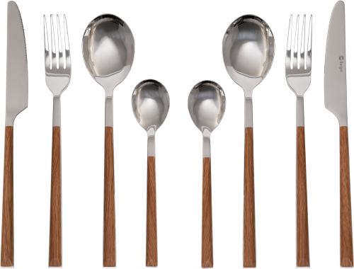 Berger Wood Besteck-Set 16-tlg. für 4 Personen - Campingbesteck