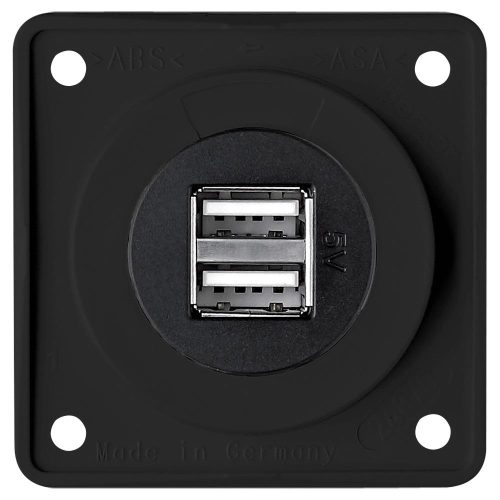 Berker Integro Flow und Pure Doppel USB Steckdose 12 V anthrazit - 12 / 24 V Einbausteckdosen