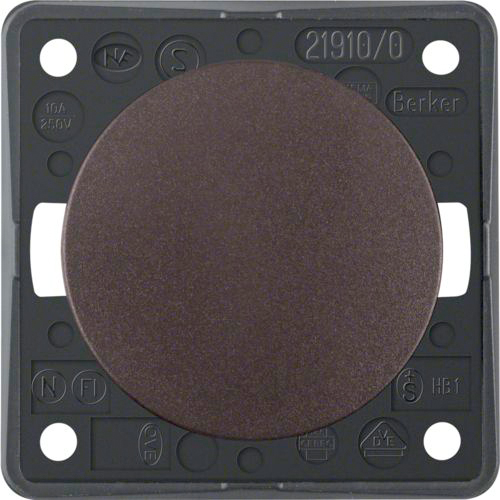 Berker Integro Taster Schließer mit Schraubklemmen braun matt - Schalter, Taster & Rahmen