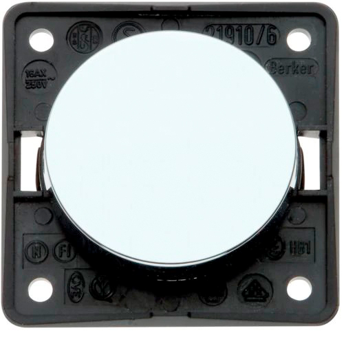 Berker Integro Taster Schließer mit Schraubklemmen chrom glänzend galvanisiert - Schalter, Taster & Rahmen