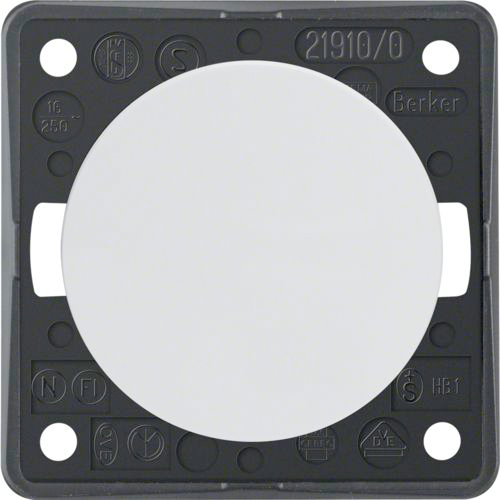Berker Integro Taster Schließer mit Schraubklemmen polarweiß glänzend - Schalter, Taster & Rahmen