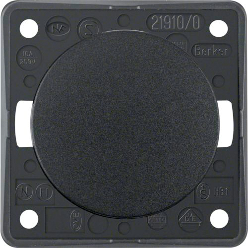 Berker Integro Taster Schließer mit Schraubklemmen schwarz glänzend - Schalter, Taster & Rahmen