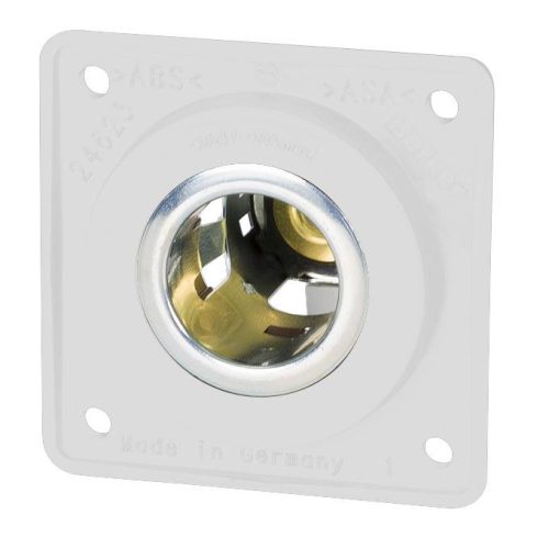 Berker Power Steckdose 12 V  mit Flachsteckeranschluss polarweiß - 12 / 24 V Einbausteckdosen