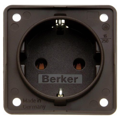 Berker Schutzkontakt-Einbausteckdose 250 V braun - Schalter, Taster & Rahmen