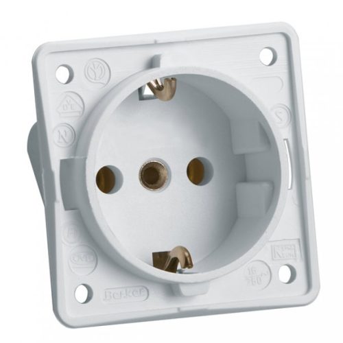 Berker Schutzkontakt-Einbausteckdose 250 V polarweiß - Schalter, Taster & Rahmen
