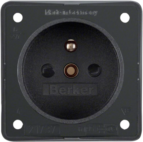 Berker Steckdose Frankreich - anthrazit matt - Schalter, Taster & Rahmen