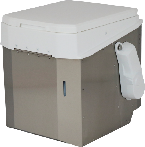 BioTioo 2.0 RL-M Trockentrenntoilette mit vollautomatischem Motor 12V / 24V / manuellem Rührwerk / Lüfter edelstahl - Trockentoiletten