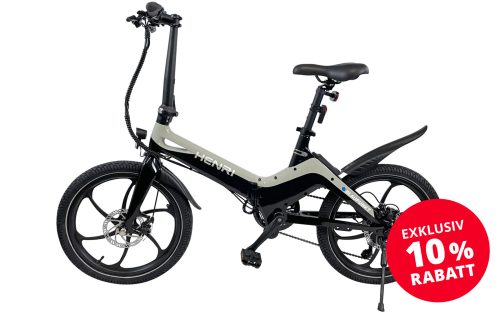 Blaupunkt Henri faltbares E-Bike 20 Zoll 250W schwarz/grau - Outdoor Mobilität