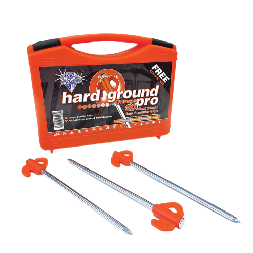 Blue Diamond Hard Ground Pegs Pro Zeltheringe aus Stahl 20 teilig - Zeltheringe & Abspannmaterial