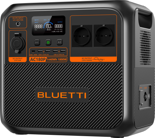 Bluetti AC180P-Black-EU tragbare Powerstation 1800 W - Powerstations