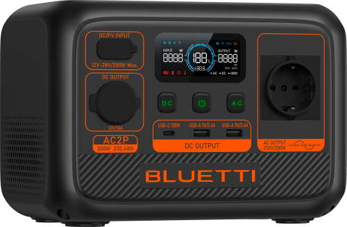 Bluetti AC2P-Black-EU tragbare Powerstation 300 W - Powerstations