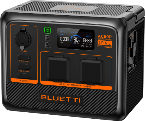 Bluetti AC60P-Black-EU tragbare Powerstation 600 W - Powerstations