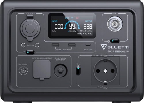 Bluetti EB3A-Gray-EU tragbare Powerstation 600 W - Powerstations