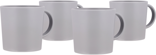 Bo-Camp Becher Renew aus recycelten RPET Grau 400 ml 4er-Set - Becher & Tassen