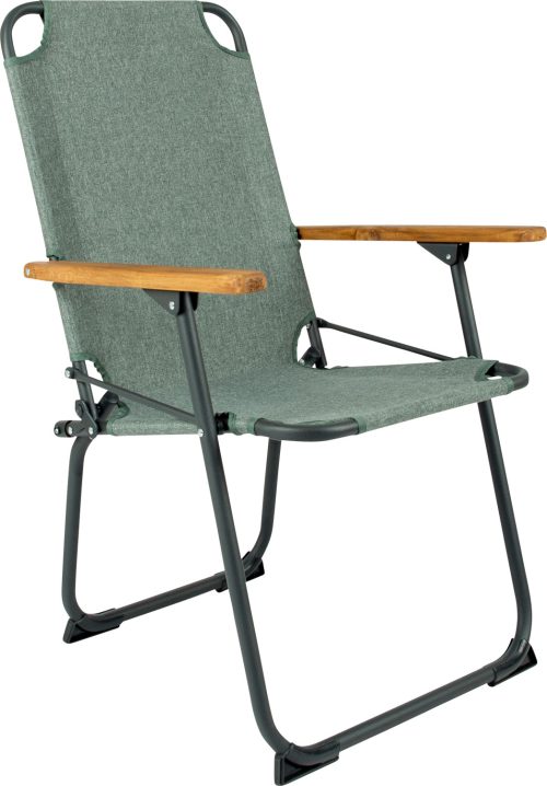 Bo-Camp Bushwick  M Industrial Campingstuhl mit Bambusarmlehnen grün - Klappstühle