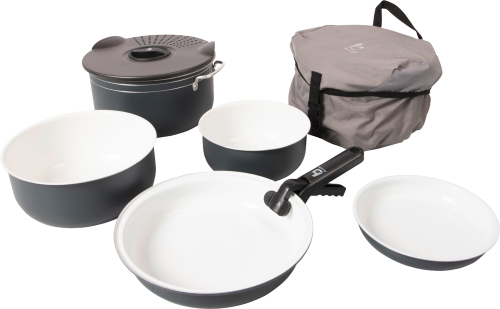 Bo-Camp Camping Topfset Aluminium 7-tlg. - Kochgeschirr-Sets