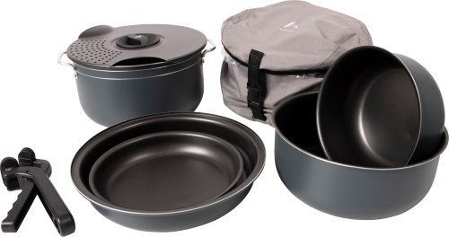 Bo-Camp Camping Topfset Aluminium mit Antihaftbeschichtung 7-tlg. - Kochgeschirr-Sets