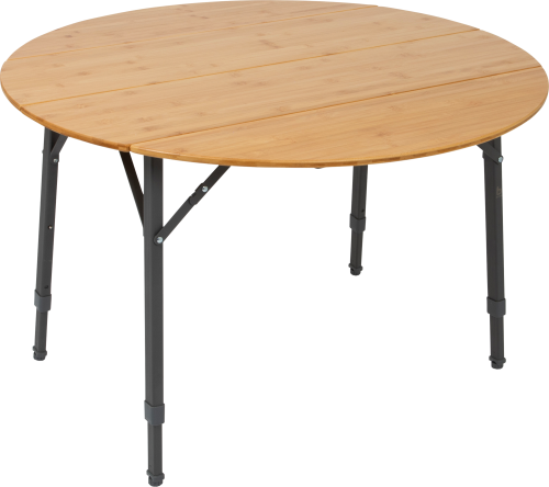 Bo-Camp Campingtisch Urban Outdoor Poundbury Bambus rund 90 cm 3-fach höhenverstellbar - Klapptische
