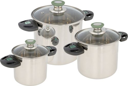 Bo-Camp Elegance Compact Edelstahl Kochtopf Set 3-tlg. - Camping-Töpfe
