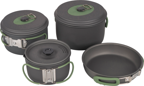 Bo-Camp Explorer Kochgeschirr-Set Aluminium eloxiert 4-tlg. - Trekkinggeschirr