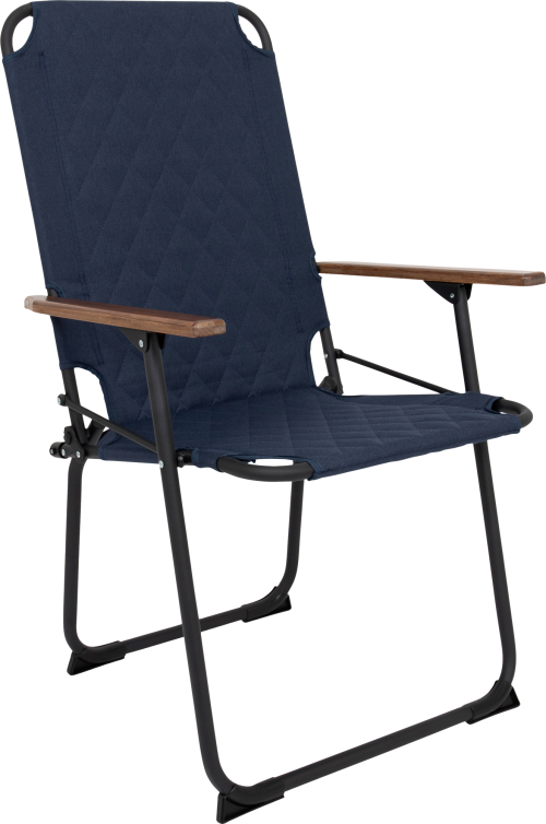 Bo-Camp Jefferson XL Industrial Klappstuhl mit Bambus-Armlehnen blau - Klappstühle
