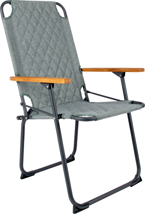 Bo-Camp Jefferson XL Industrial Klappstuhl mit Bambus-Armlehnen grün - Klappstühle
