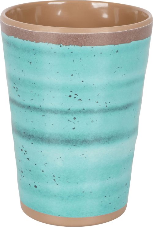 Bo-Camp Melamin Becher Set 4 teilig 400 ml hellblau/braun - Becher & Tassen