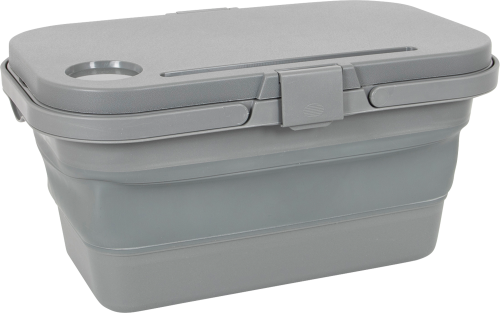 Bo-Camp faltbarer Korb grau 17 Liter - Aufbewahrungs- & Transportbehälter