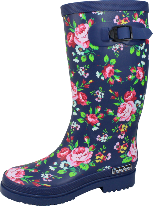 Bockstiegel Julia Damen Gummistiefel dunkelblau multi  39 - Damenschuhe