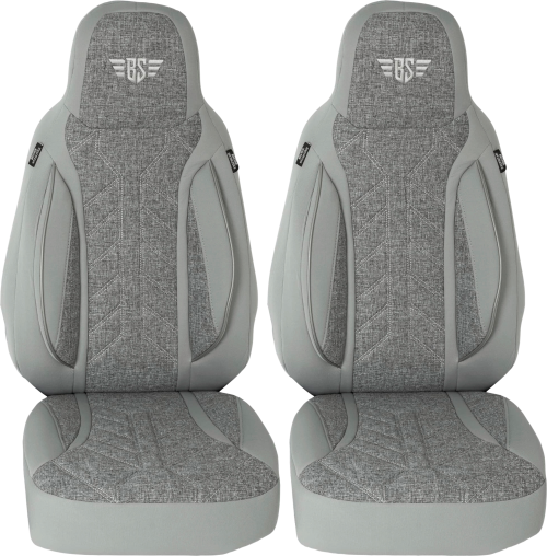 Bremer-Sitzbezüge Wohnmobil Schonbezüge 2 Stück für Ducato / Jumper / Boxer grau - Sitzbezüge